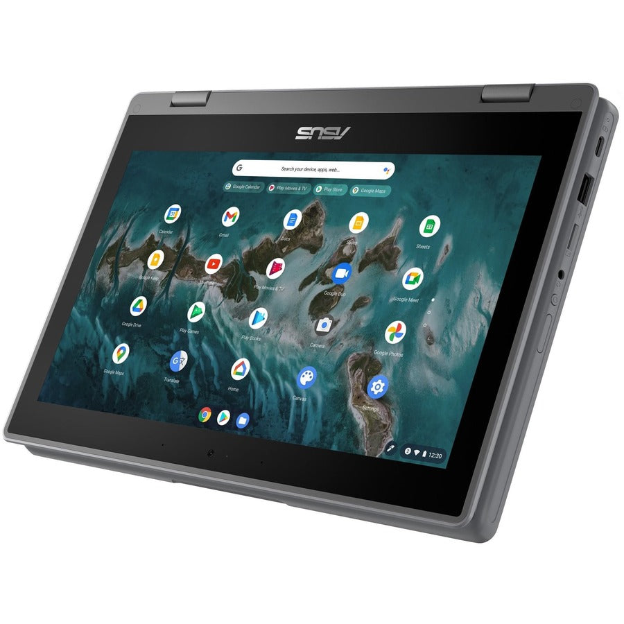 Asus Chromebook Flip Cr1 Cr1100Fka-Yz142T-S 11.6" Touchscreen Convertible Chromebook - Hd - 1366 X 768 - Intel Celeron N5100 Quad-Core (4 Core) 1.10 Ghz - 4 Gb Total Ram - 32 Gb Flash Memory - Dark Gray