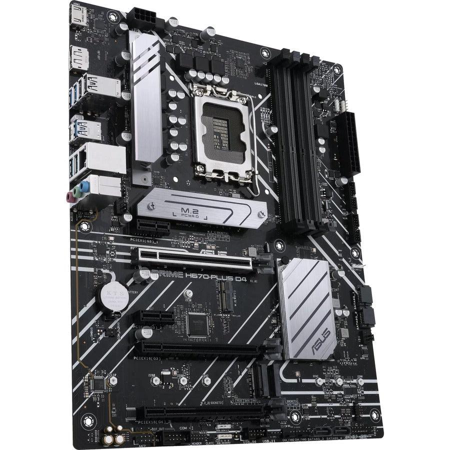 Asus Prime H670-Plus D4 Desktop Motherboard - Intel H670 Chipset - Socket Lga-1700 - Intel Optane Memory Ready - Atx PRIME H670-PLUS D4