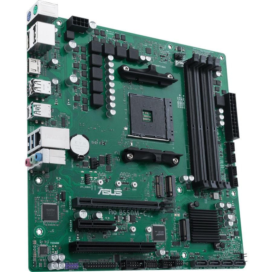 Asus Pro B550M-C/Csm Desktop Motherboard - Amd B550 Chipset - Socket Am4 - Micro Atx PRO B550M-C/CSM