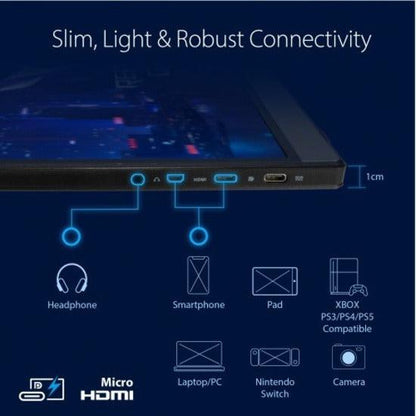 Asus Rog Strix Xg16Ahpe 15.6 Inch Full Hd 800:1 3Ms Micro Hdmi Non-Glare Ips Led Portable Gaming Monitor