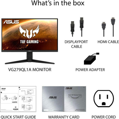 Asus Vg279Ql1A 27 Inch Ips 1Ms Mprt 1,000:1 2Hdmi/Displayport Non-Glare Led Monitor W/ Speakers