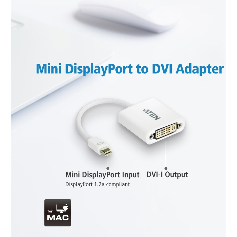 Aten Mini Displayport To Dvi Adapter