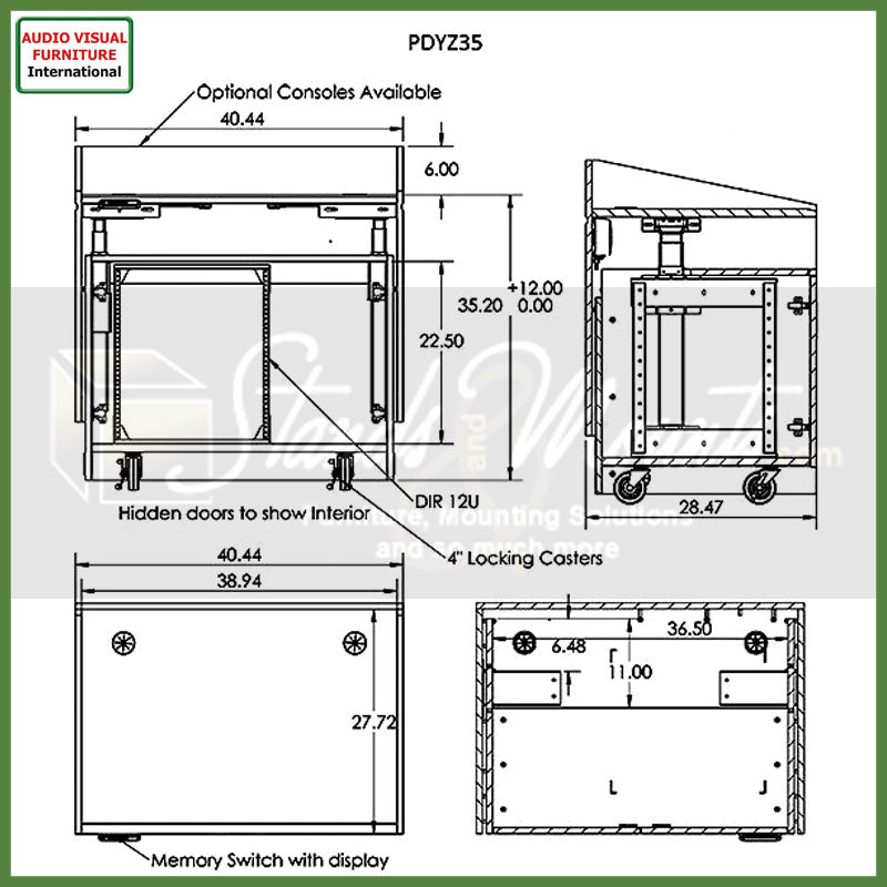 Audio Visual Furniture Electric Lift Podium (Various) PDYZ35