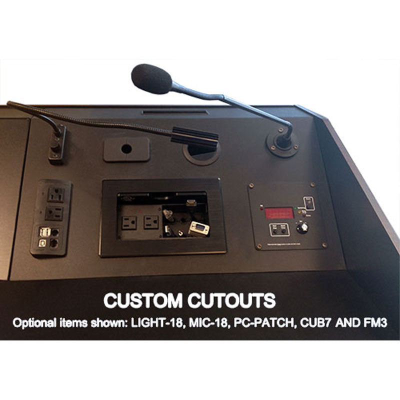 Audio Visual Furniture High Tech Multimedia Podium (12RU, Various) PDX20