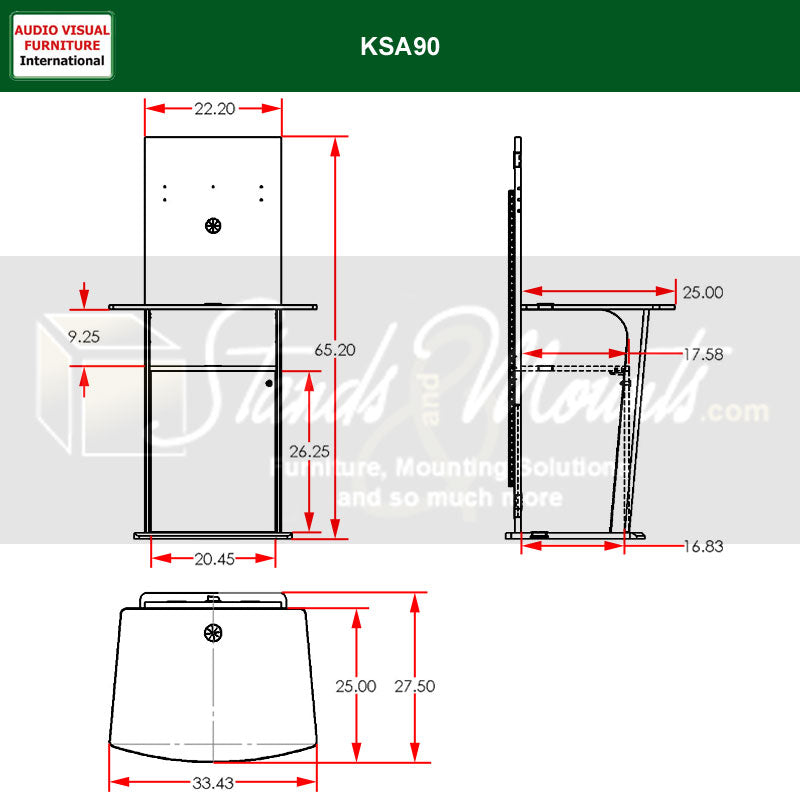 Audio Visual Furniture Information Kiosk (Various) KS90