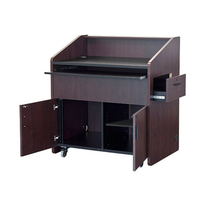 Audio Visual Furniture Single Rack Multimedia Podium (10RU) PD3002