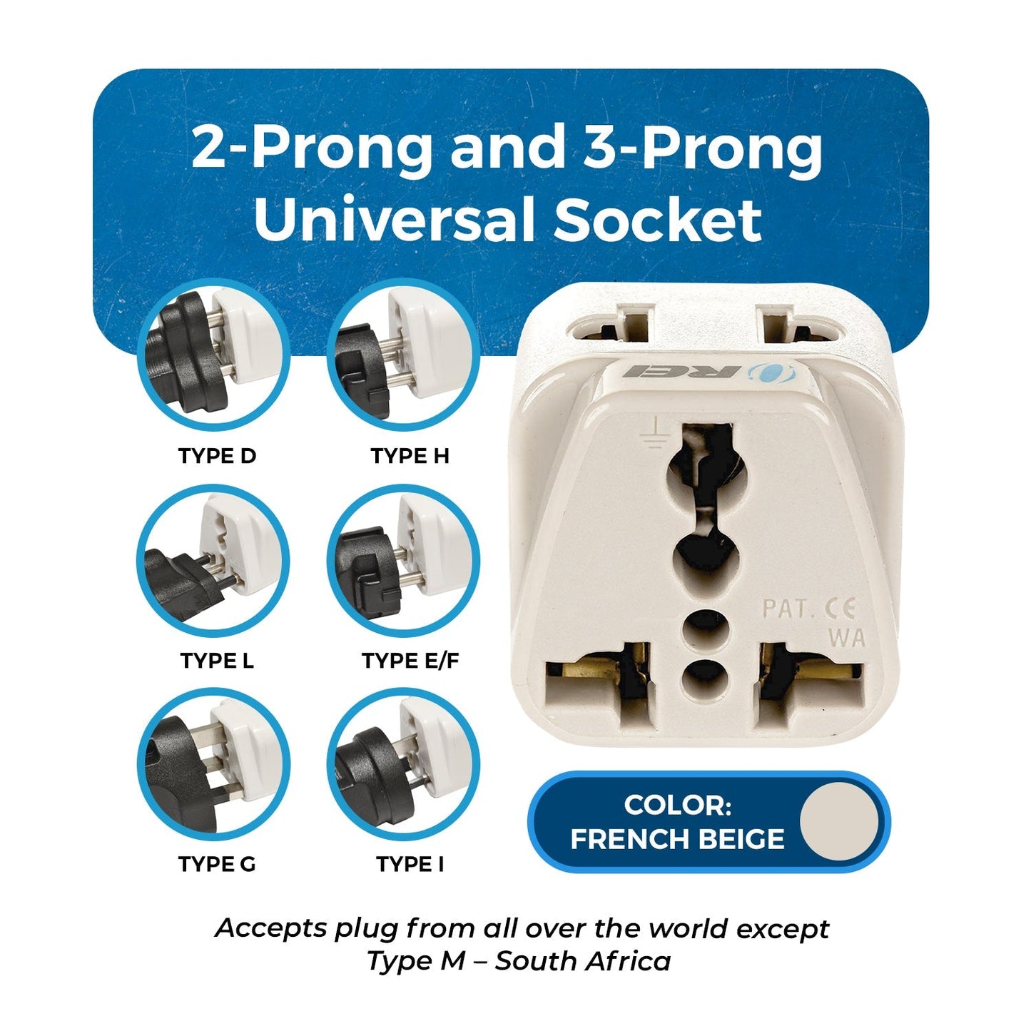 Australia, China Travel Adapter - 2 in 1 - Type I - Compact Design (DB-16)