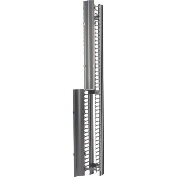 B-Line Rcm+ Vertical Cable Manager, Single Sided High Density, 6"W X 84"H, Flat Black