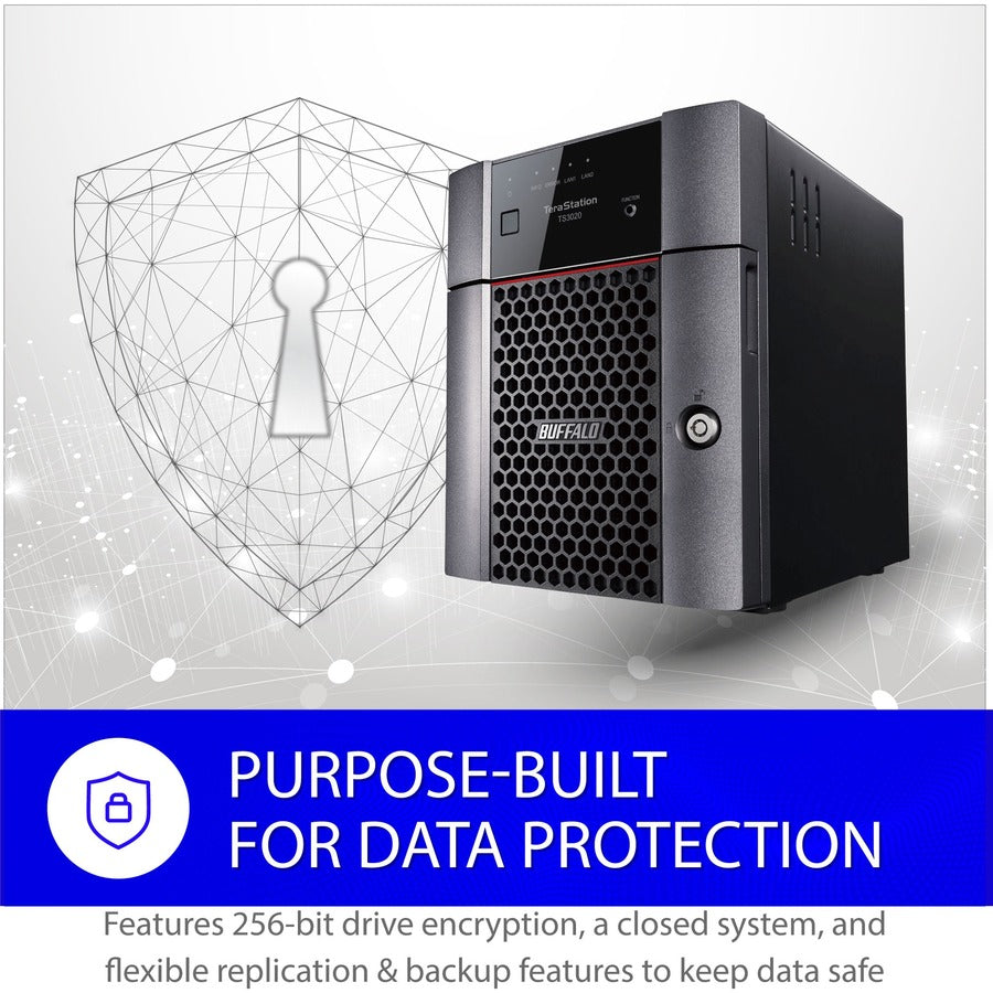 BUFFALO TeraStation 3420DN 4-Bay Desktop NAS 32TB (4x8TB) with HDD NAS Hard Drives Included 2.5GBE / Computer Network Attached Storage / Private Cloud / NAS Storage/ Network Storage / File Server