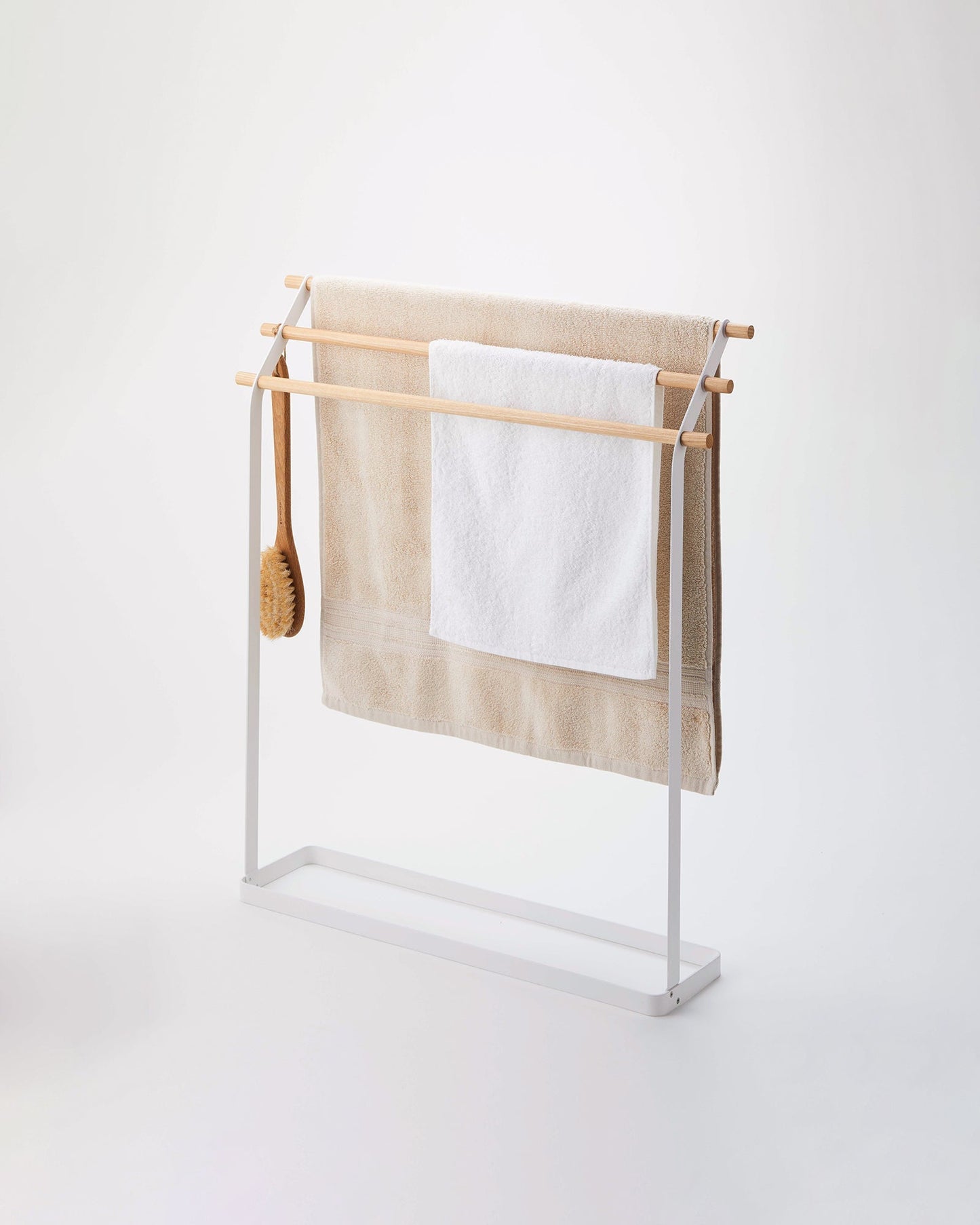 Bath Towel Rack (32" H) - Steel + Wood