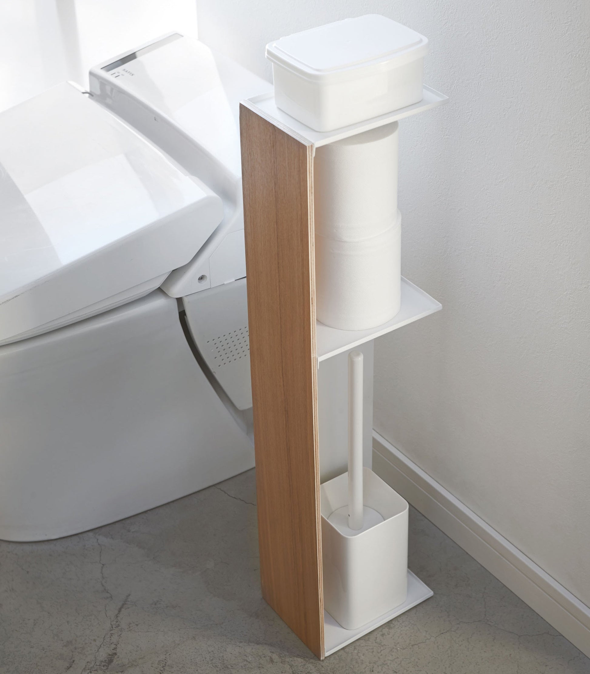 Bathroom Organizer - Steel + Wood