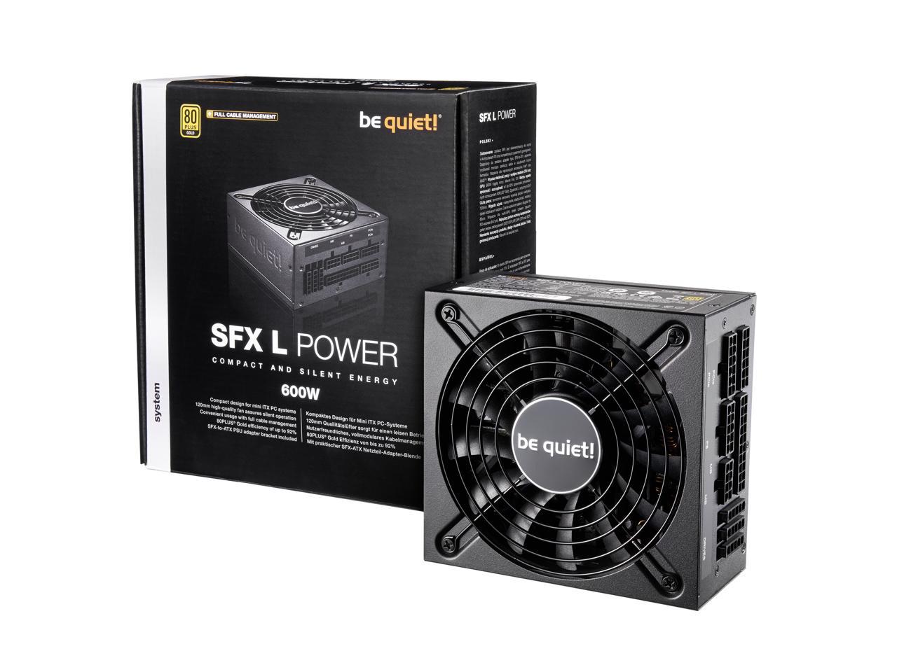 Be Quiet! Bn639 Sfx L Power 600W, 80 Plus Gold Efficiency, Full Cable Management And Quiet Operation Thanks To 120Mm High-Quality Fan.