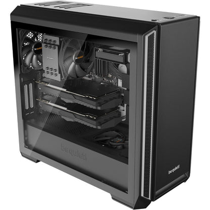 Be Quiet! Silent Base 601 Silver Mid-Tower Atx Computer Case W/ Window, Two 140Mm Fans, 10Mm Extra Thick Insulation Mats (Bgw27)