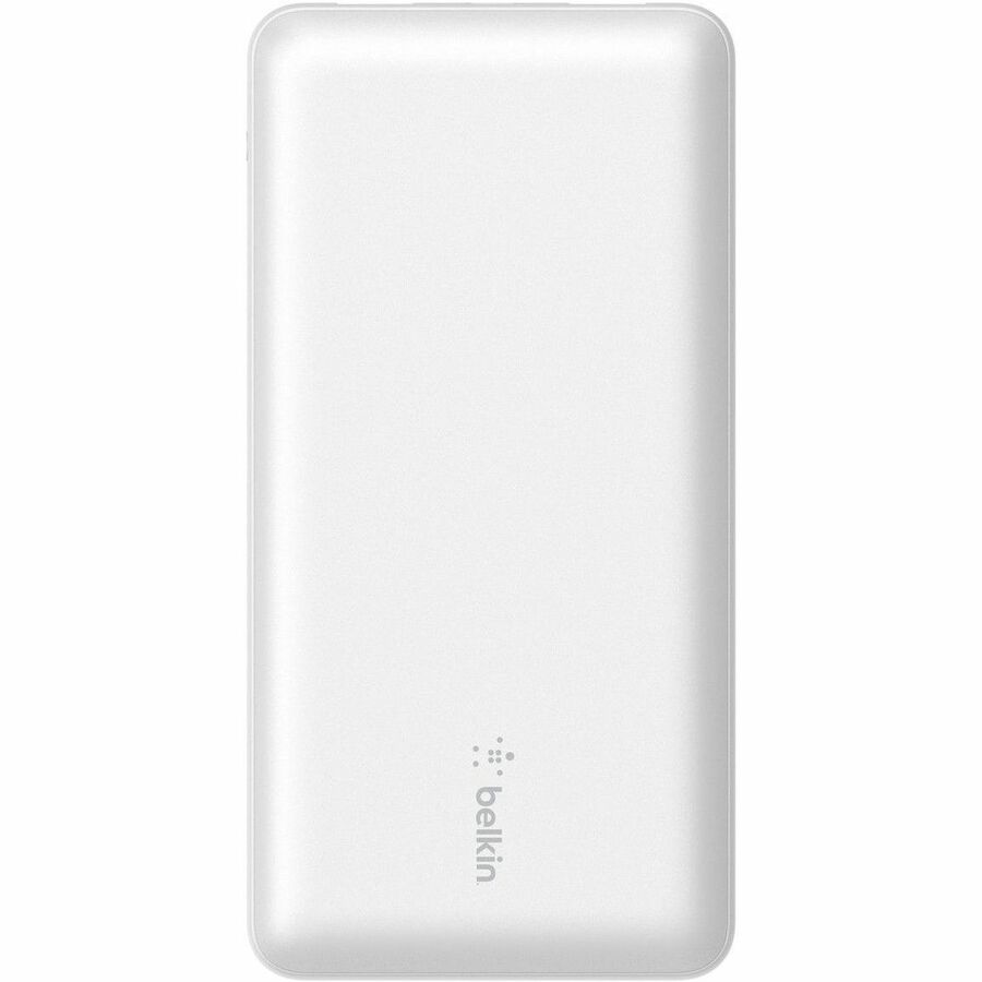 Belkin 15W 3-port USB Power Bank - 20K mAh - 2xUSB-A (12W), 1xUSB-C (15W) - Portable Charger - w/ USB-A to USB-C Cable - White