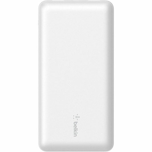 Belkin 15W 3-port USB Power Bank - 20K mAh - 2xUSB-A (12W), 1xUSB-C (15W) - Portable Charger - w/ USB-A to USB-C Cable - White