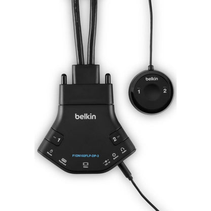 Belkin Secure 2-Port Flip Dp-To-Dp Kvm With Audio, Pp 3.0