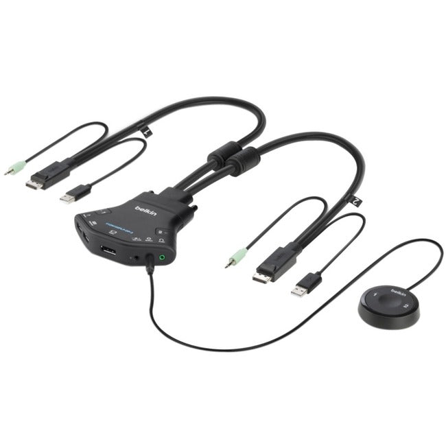 Belkin Secure 2-Port Flip Dp-To-Dp Kvm With Audio, Pp 3.0