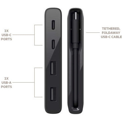 Belkin Usb-C 4-Port Mini Hub (For Business / Bag & Label)