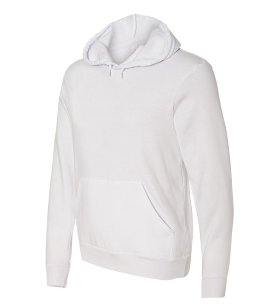 Bella + Canvas Unisex Poly/Cotton Hooded Pullover Sweatshirt – Soft, Stylish, and Perfectly Cozy