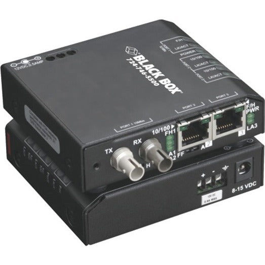 Black Box Fast Ethernet (100-Mbps) Extreme Temperature Switch - (2) 10/100-Mbps Copper Rj45, (1) 100-Mbps Multimode Fiber, 1300Nm, 2Km, St