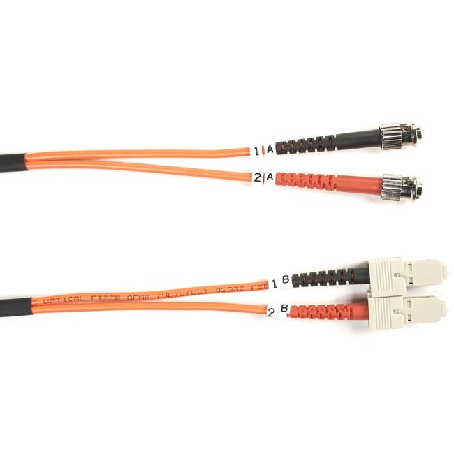 Black Box Fiber Optic Duplex Patch Network Cable Fo625-002M-Stsc