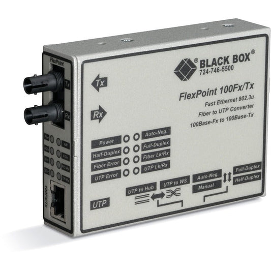 Black Box Flexpoint 100Base-Tx To 100Base-Fx Media Converter