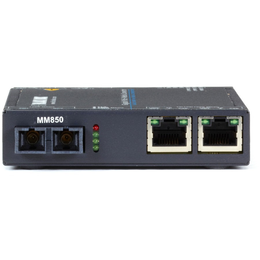 Black Box Gigabit Poe+ Media Converter, 10/100/1000Base-T To 850-Nm Multimode, Sc, 550 M