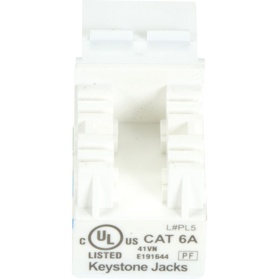 Black Box Gigatrue 2 Cat6A Keystone Jack - Unshielded, Rj45, White, 25-Pack