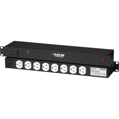 Black Box Rackmount Pdu With Surge Protection 120V 15A 9-Outlet