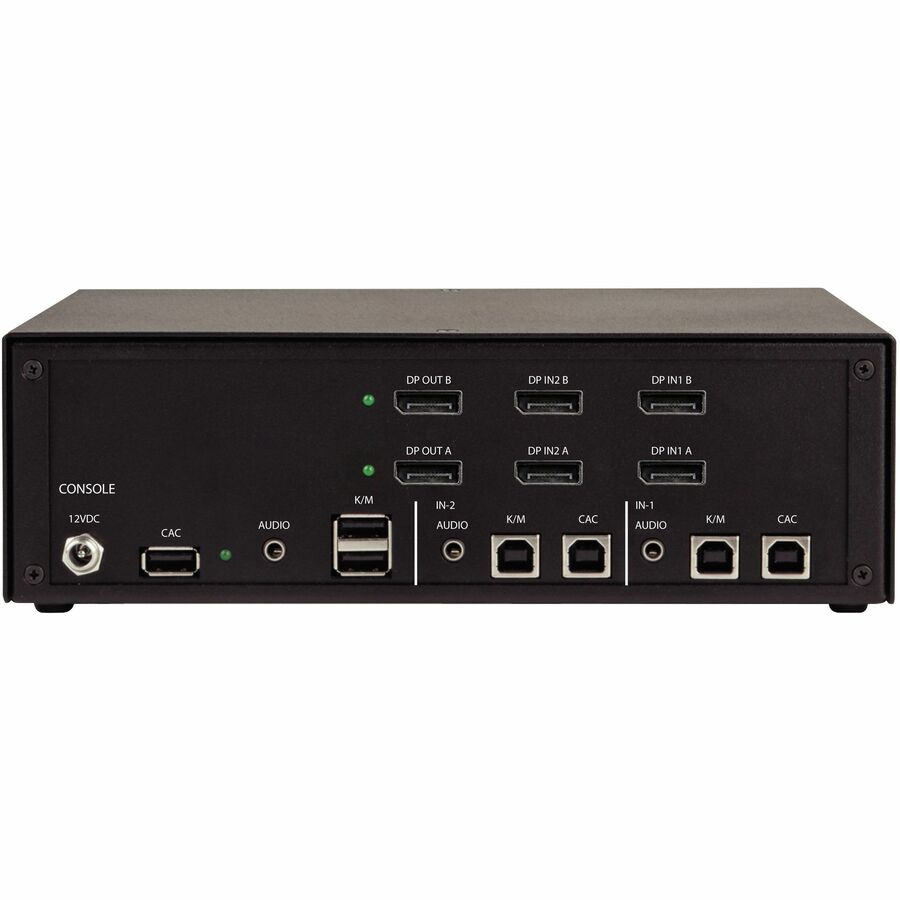 Black Box Secure KVS4-2002VX KVM Switchbox - 2 Computer(s) - 4KUSB - Desktop - 2 x Display