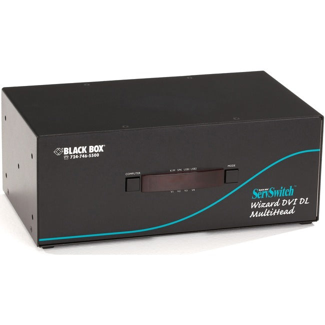 Black Box Servswitch Wizard Dual-Link Dvi Tri-Head With Usb True Emulation