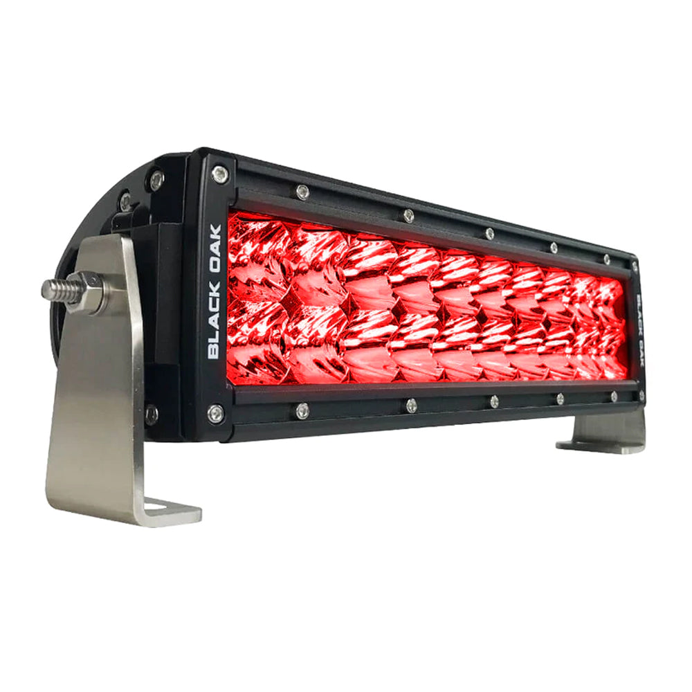 Black Oak Double Row Combo Red Predator Hunting 10" Light Bar - Black