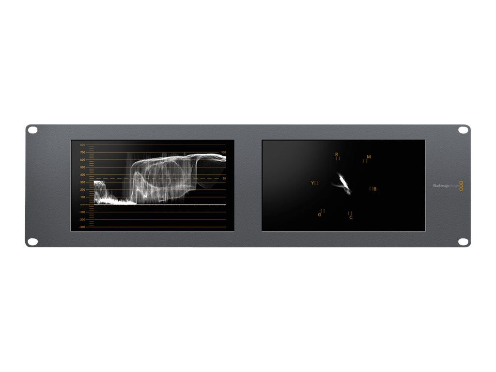 Blackmagic SmartScope Duo 4K - Dual LCD monitor system - color - rack