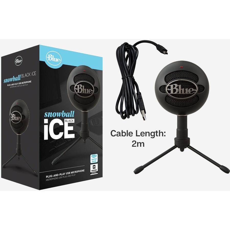 Blue Microphones Blue Snowball Ice Usb Mic Black Pc Microphone