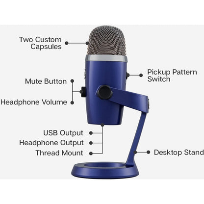 Blue Microphones Blue Yeti Nano Usb Mic Studio Microphone