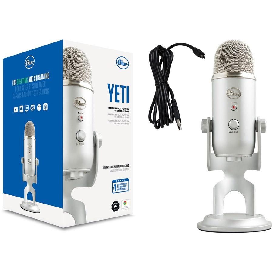 Blue Microphones Blue Yeti Usb Mic Silver Studio Microphone