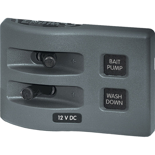 Blue Sea 4303 WeatherDeck&reg; 12V DC Waterproof Switch Panel - 2 Position