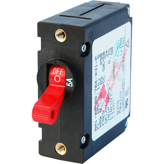 Blue Sea 7201 AC/DC Single Pole Magnetic World Circuit Breaker - 5 AMP