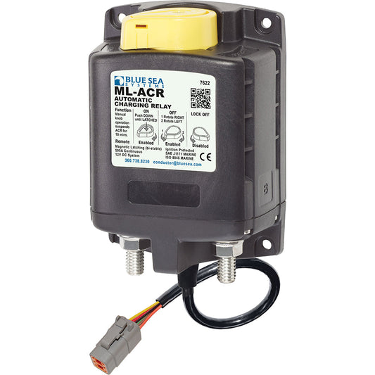 Blue Sea 7622100 ML ACR Charging Relay 12V 500A w/Manual Control &amp; Deutsch Connector