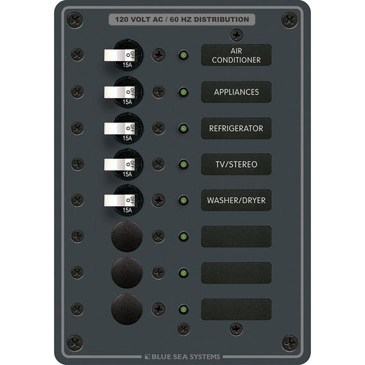 Blue Sea 8059 AC 8 Position Toggle Circuit Breaker Panel