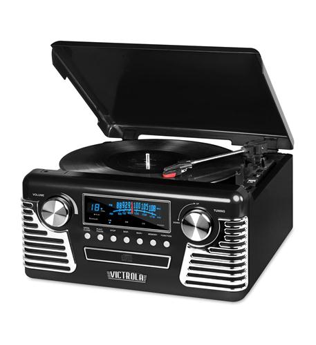 Bluetooth Stereo Turntable with CD INN-V50-200-BLK