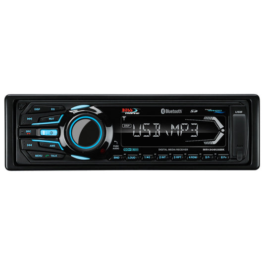 Boss Audio MR1308UABK Bluetooth&reg; - Fully Marinized MP3-Compatible Digital Media Receiver w/USB &amp; SD Memory Card Ports &amp; Aux Input