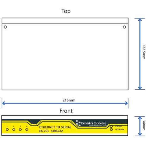 Brainboxes 4 Port Rs232 Ethernet To Serial Adapter