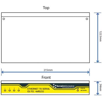 Brainboxes 4 Port Rs232 Ethernet To Serial Adapter
