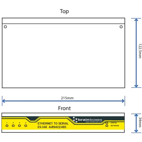 Brainboxes 4 Port Rs422/485 Ethernet To Serial Adapter
