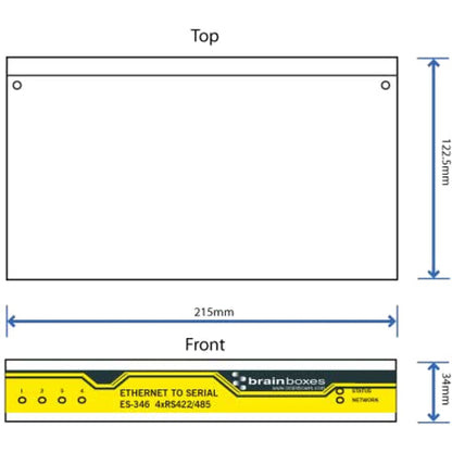Brainboxes 4 Port Rs422/485 Ethernet To Serial Adapter