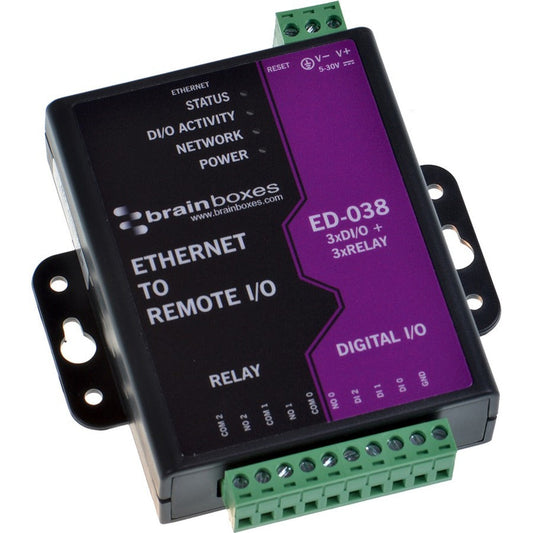 Brainboxes - ED-038 Ethernet to Digital I/O Relay