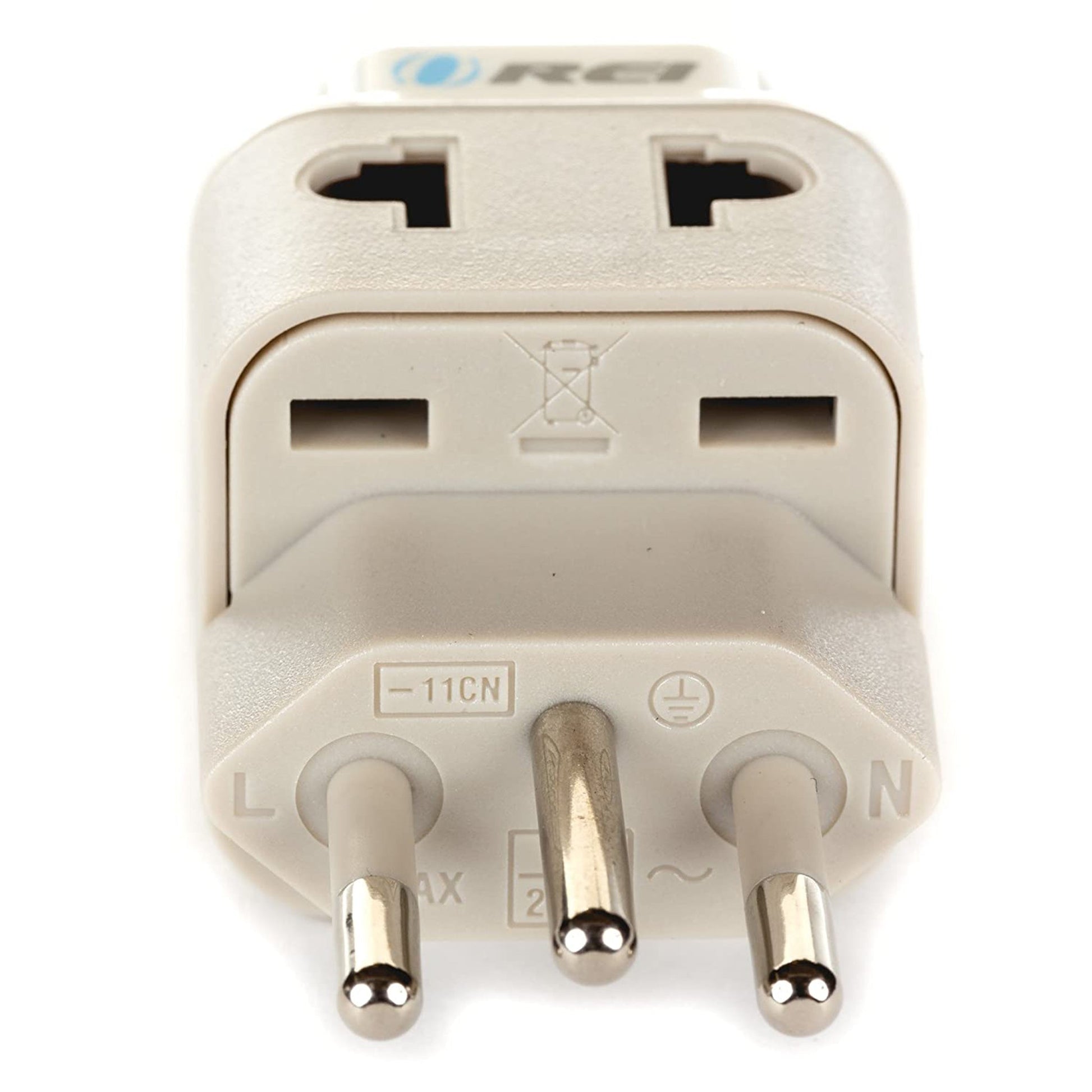 Brazil Travel Adapter - 2 in 1 - Type N - Compact Design (DB-11C)