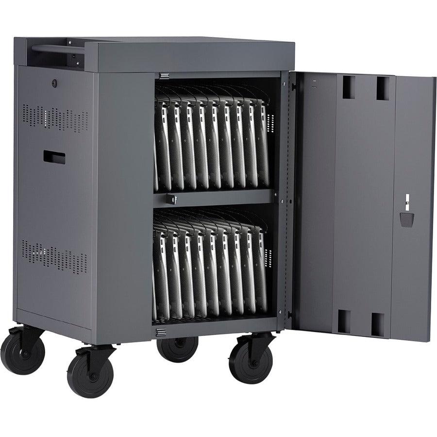 Bretford Tvcm20Pac-Ck Portable Device Management Cart/Cabinet Charcoal