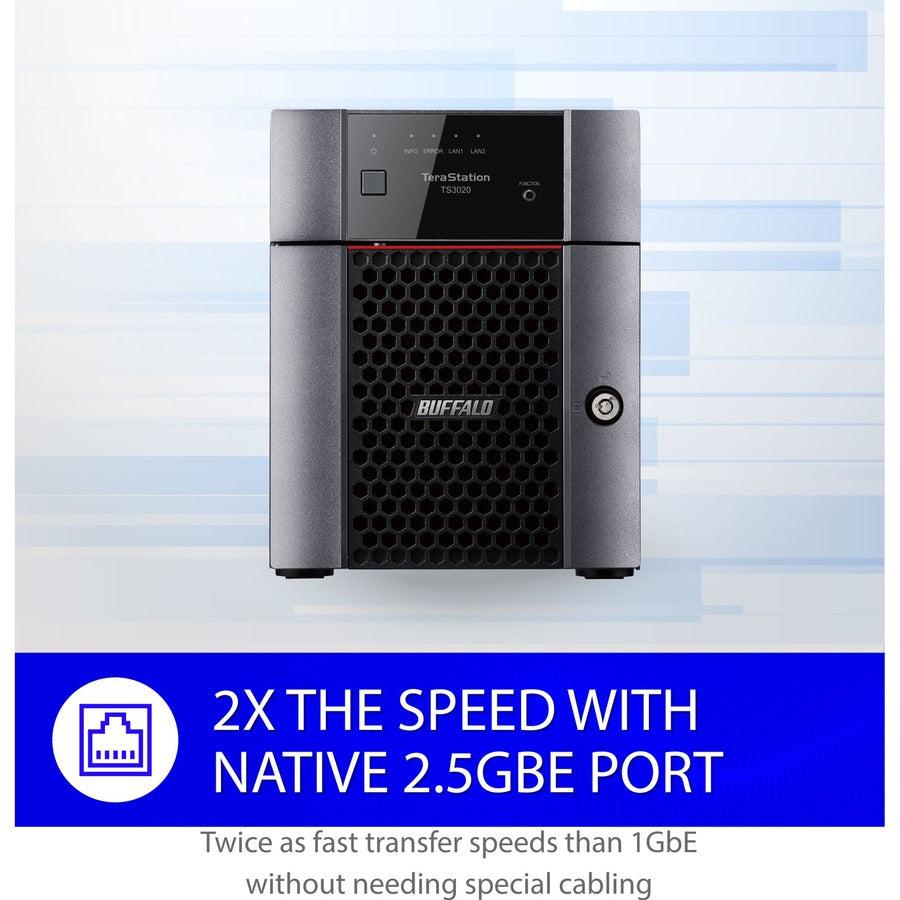 Buffalo Terastation 3420Dn 4-Bay Desktop Nas 16Tb (4X4Tb) With Hdd Nas Hard Drives Included 2.5Gbe / Computer Network Attached Storage / Private Cloud / Nas Storage/ Network Storage / File Server